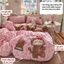 Bộ Chăn Ga Gối Nỉ Laday Cat - Labubu MemMinbedding Luxury Họa Tiết Thêu Công Nghệ Cao - Giữ Ấm Tuyệt Đối
