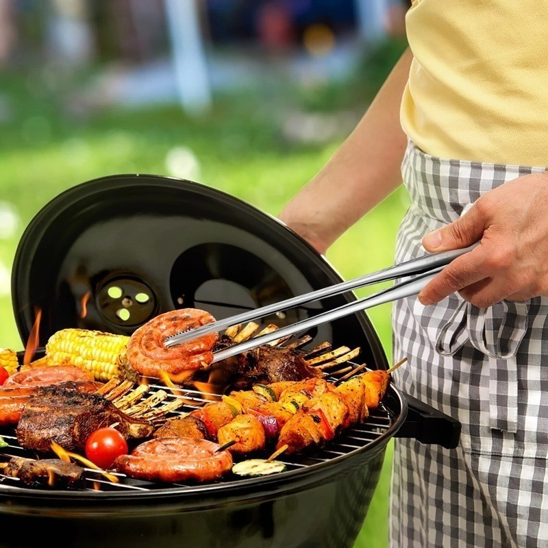 1 / 3 Kẹp BBQ nướng bằng thép không gỉ / Dụng cụ nhà bếp Nướng bít tết