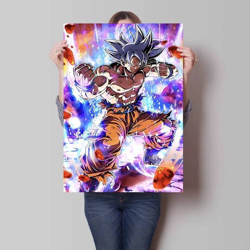 Anime Nhật Bản Dragon Ball Goku Nhân Vật Cổ Điển Poster Canvas In Tường Nghệ Thuật Hiện Đại Phòng Khách Trang Trí Phòng Ngủ Frameless