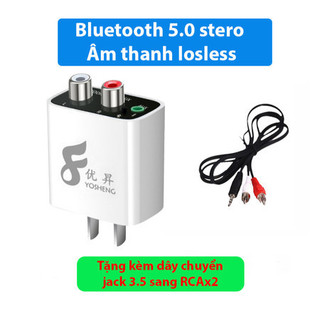 Bộ Thu Bluetooth 5.0 Cao Cấp Cho Loa Amply Âm Thanh Stereo Kết Nối Ổn Định Kèm Dây AV 3.5mm