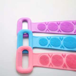 Dây Tắm Chà Lưng 2 mặt Bằng Silicone / Vải mẫu mới - SUNND