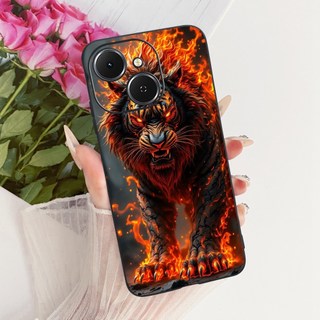 Ốp Chống Sốc Cho Tecno Spark 40 KM5 / Spark 40C KM4k / Pop 10 Pro Vỏ Điện Thoại Silicon Mềm Hoạt Hình Rồng Sư Tử Sang Trọng