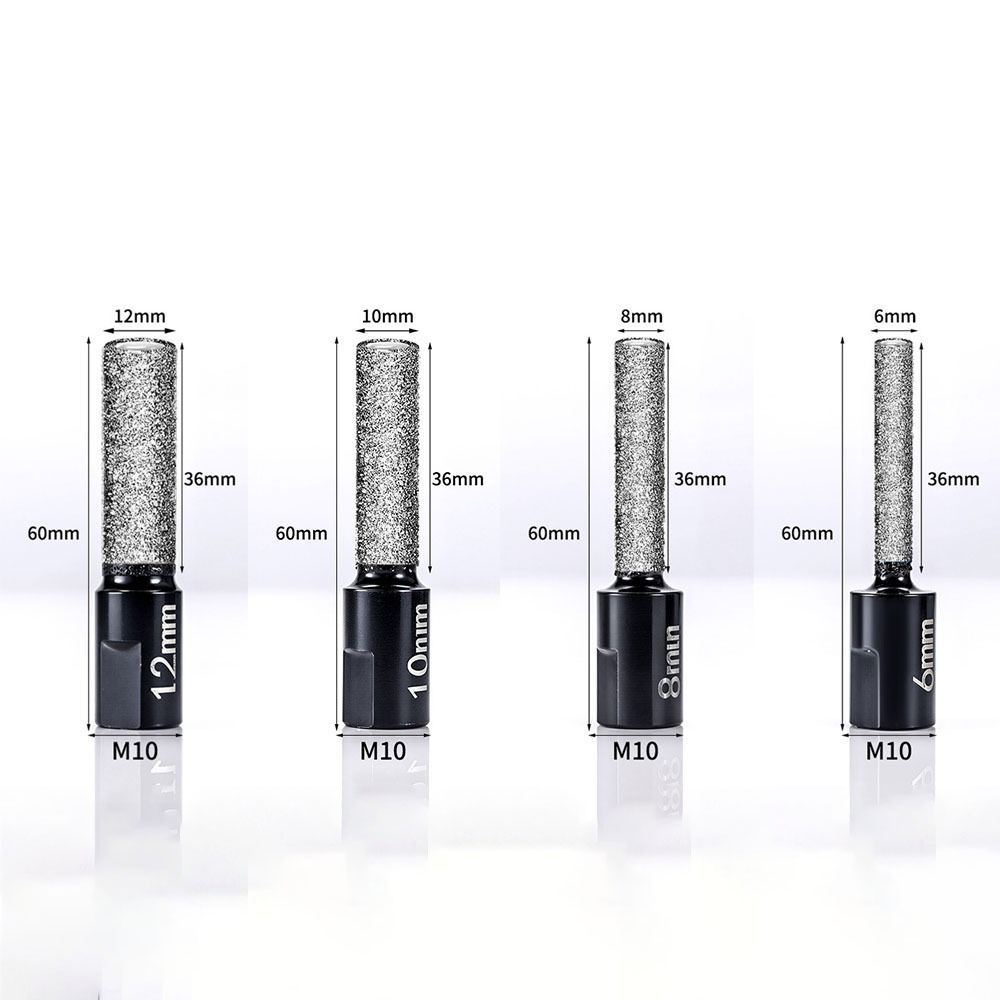 Mũi khoan khô cho máy mài góc 6-12mm, ren M10, bền chắc, dùng cho khoan và gia công