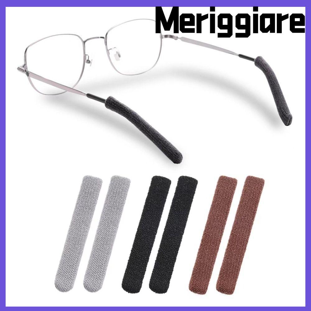 MERIGGIARE 1 Cặp Dụng Cụ Giữ Kính Mắt Đan, Kính Chống Trơn Trượt Bộ Trượt Kính Mắt Đầu Đền, Tay Cầm Tai Đầu Bền Được Làm Bằng Len Kính Chân Bộ Nơi Làm Việc