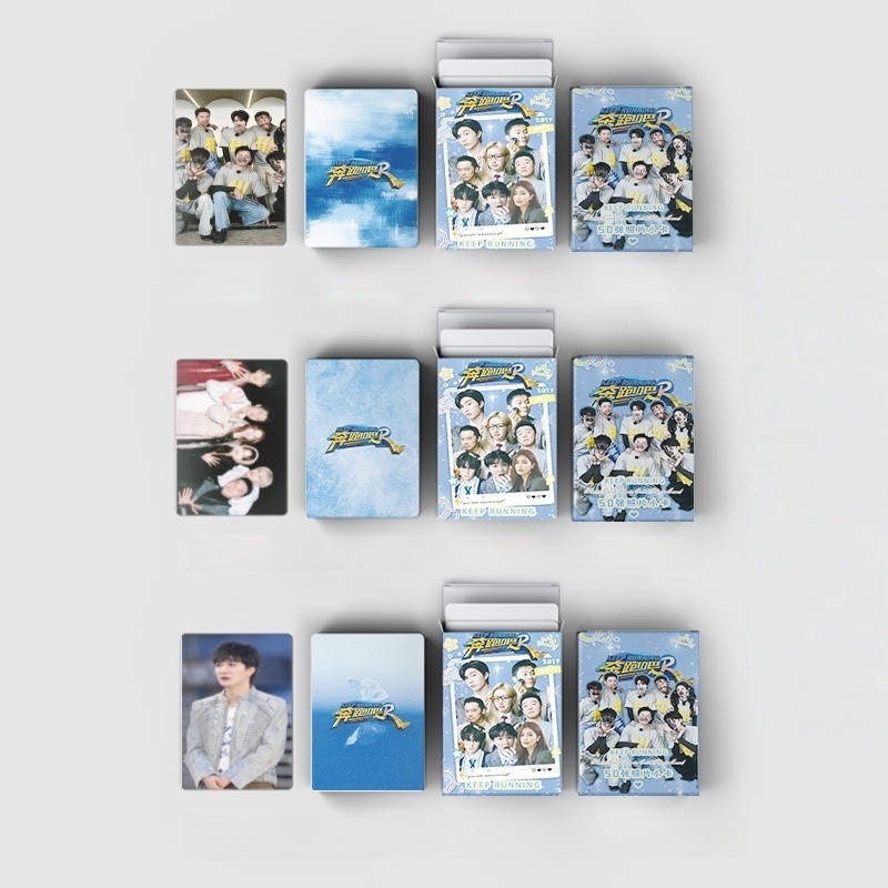 Bộ 50-55 chương trình đa dạng KEEP RUNNING Hologram Lomo Cards Diễn viên chính kịch Adam Fan Cheng Cheng Cheng Chengen Liu Yu Photocards Charlie Laser Bưu thiếp YM