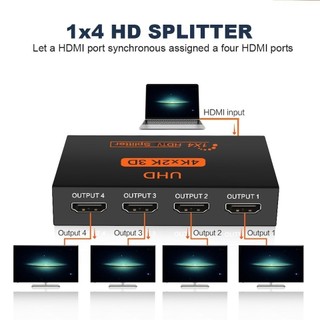 2025 Bộ chia HDMI 1 trong 4 ra Bộ khuếch đại HDCP 1080P 4K Màn hình kép cho HDTV DVD PS3 Xbox