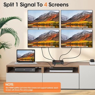2025 Bộ chia HDMI 1 trong 4 ra Bộ khuếch đại HDCP 1080P 4K Màn hình kép cho HDTV DVD PS3 Xbox