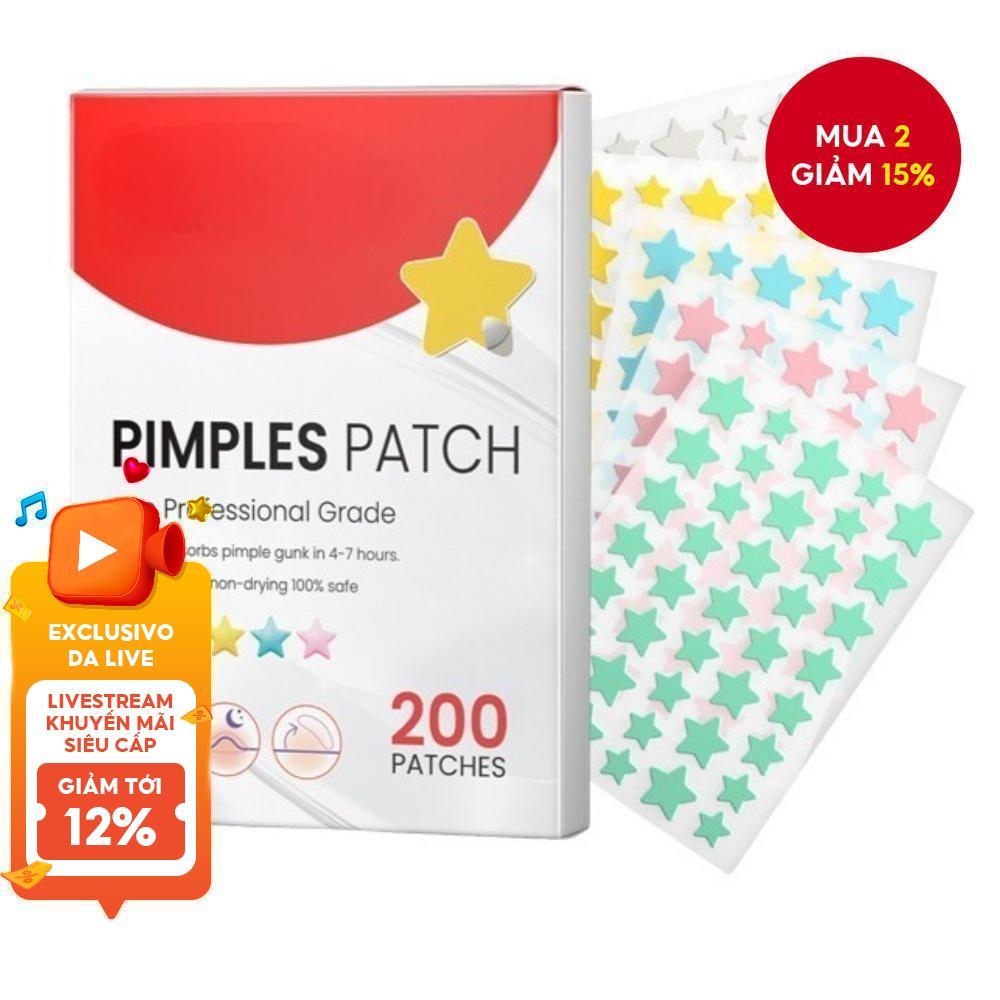 200 miếng dán mụn cho mặt, miếng dán thủy khối dạng ngôi sao, miếng dán để che mụn và vết thâm, bộ dụng cụ nặn mụn.