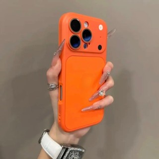 Ốp điện thoại di động chống rơi cửa sổ lớn màu trơn 2 trong 1 cho iPhone17 Pro Max 16 15 14 13 12 11 Pro Max bảo vệ camera chống sốc chống rơi mặt sau cứng