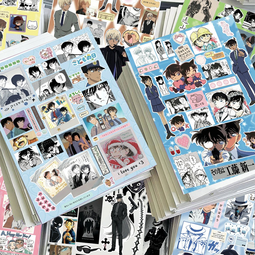 SQ3 8 Tờ / bộ Thám Tử Lừng Danh Conan Dán Anime Graffiti Sổ Tay Hành Lý Chống Thấm Nước Trang Trí QS3
