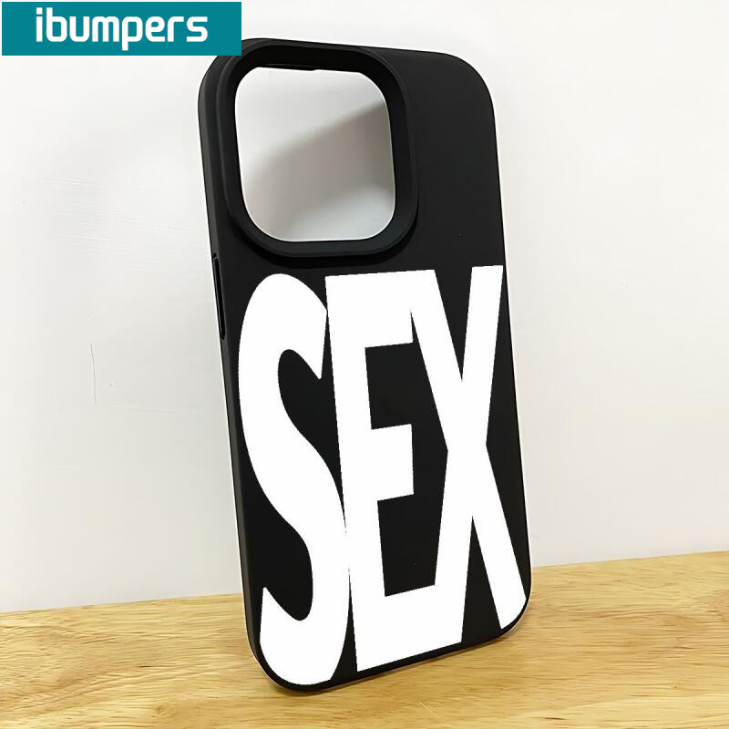 Ibumpers Cá Tính Chữ Cái Tiếng Anh Kiss SEX Ốp Lưng Điện Thoại iPhone 17 Pro Max Vỏ 16 15 14 Plus 13 12 11 Pro Max INS Vỏ Silicon Mềm Đơn Giản