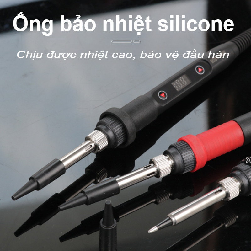 Mỏ Hàn Điện Tử 80W 220V Có Màn Hình LCD, Điều Chỉnh Nhiệt Độ, Thiết Kế Chuyên Dụng Cho Hàn Chì Nhanh