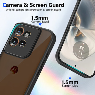 Dành Cho Motorola Moto Edge 50 5G Ốp điện thoại Cứng Mờ Da-Cảm Giác Mềm Khung TPU Chống Sốc Mỏng Vỏ