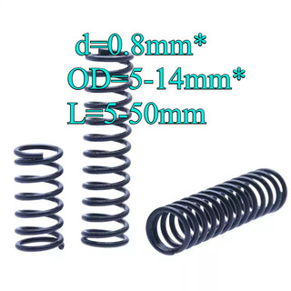 Lò xo nén thép lò xo 65Mn d1.strong áp suất, lò xo trả lại, lò xo nén, chống mệt mỏi 65Mn d0.8mm * OD5-14mm * L5-50mm [JYD-ZZ-Z]
