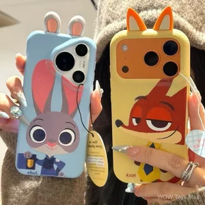 Ốp điện thoại tai cặp đôi Judy Nick có sẵn Thích hợp cho iPhone17 / 16promax Vỏ điện thoại iPhone14 / 15 / 13 / 12Xs