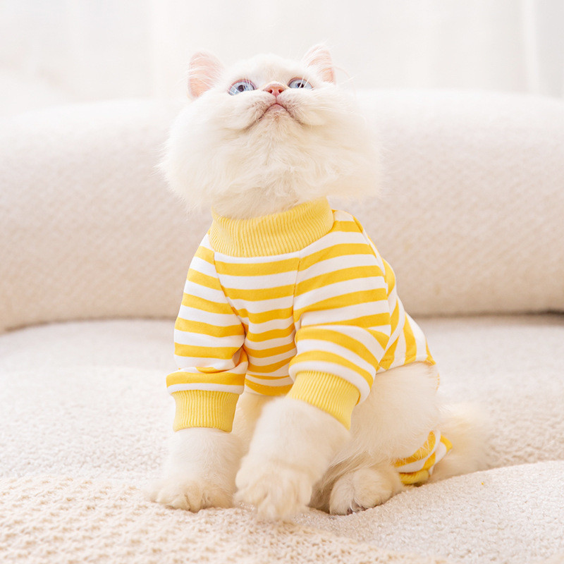 【Ready Stock】 Autumn and Winter Cat Warm Pajamas Cute Wind Four Feet Air Conditioning Clothes Kittens Puppy Dog Teddy Pet Cat Clothes KNqA