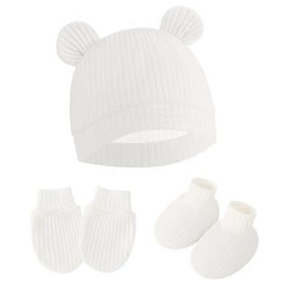 DE Scratch Mittens Tất Mũ Mầm Non Găng Tay Cotton Mũ