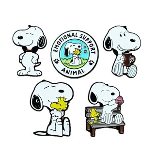 5 Cái / bộ Anime Snoopy Trâm Ba Lô Huy Hiệu Sáng Tạo Nhỏ Giọt Dầu Trang Trí Kim Loại Pin