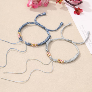 Đào Blossom Knot Bán Thành Phẩm Dây Sợi Năm Màu Bện Vòng Tay Người Lớn