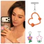 Silicone INS Hoa Lãng Mạn Trái Tim Tình Yêu Nhẫn Treo + Thẻ Thích Hợp Cho iPhone Full Phạm Vi Phụ Kiện Dây Xích Điện Thoại Di Động Chất Lượng Cao