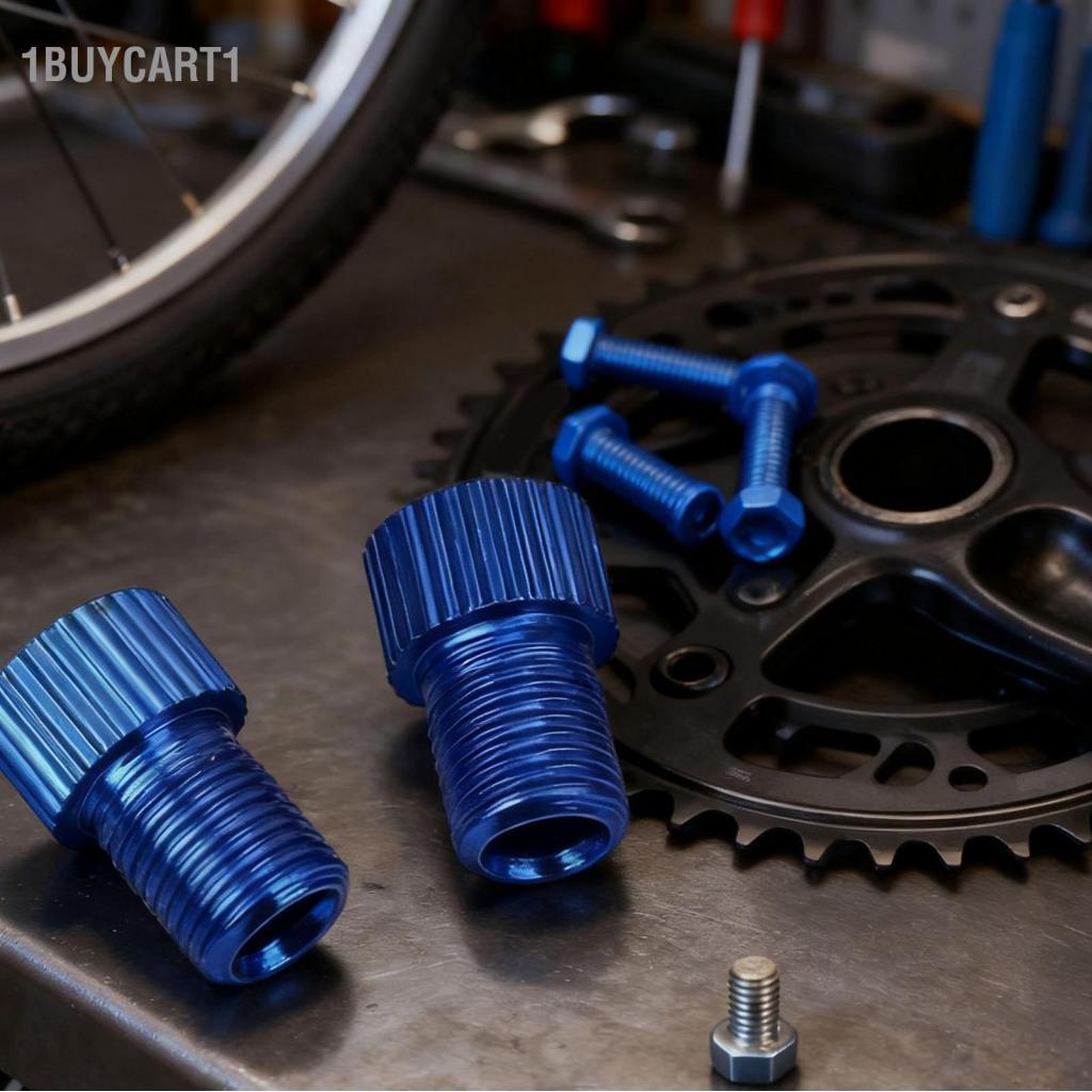 1buycart1 Bộ điều hợp van xe đạp Đầu phun hợp kim nhẹ và nhôm chuyển đổi sang Schrader Turn UK US Lắp đặt dễ dàng cho xe đạp đường bộ