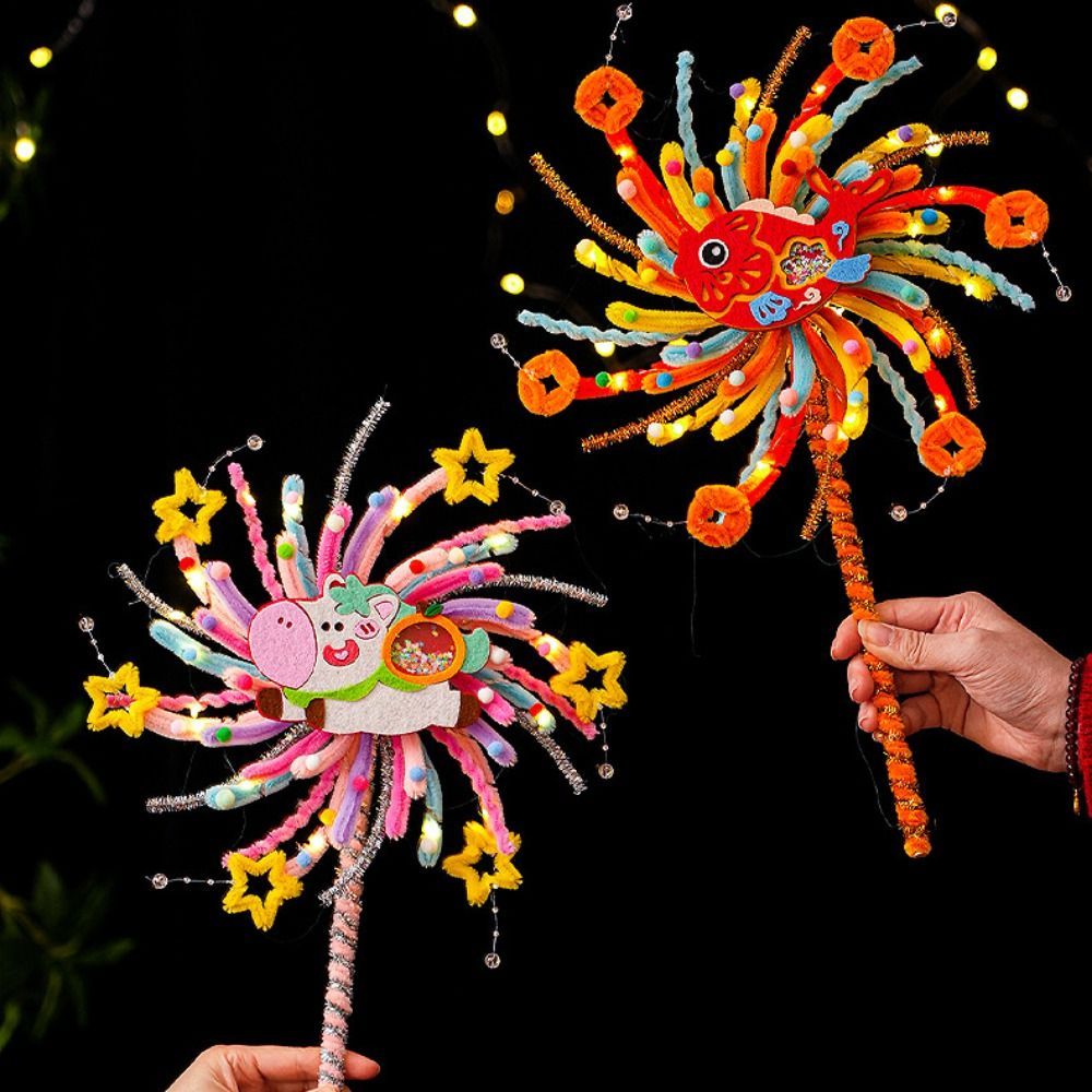 FANIELLAPOWELL Pháo hoa Twist Stick DIY Set, Pháo hoa đầy màu sắc phát sáng Đồ chơi trẻ em Đồ dùng xoay Đèn lồng pháo hoa, Đèn pháo hoa năm DIY thủ công