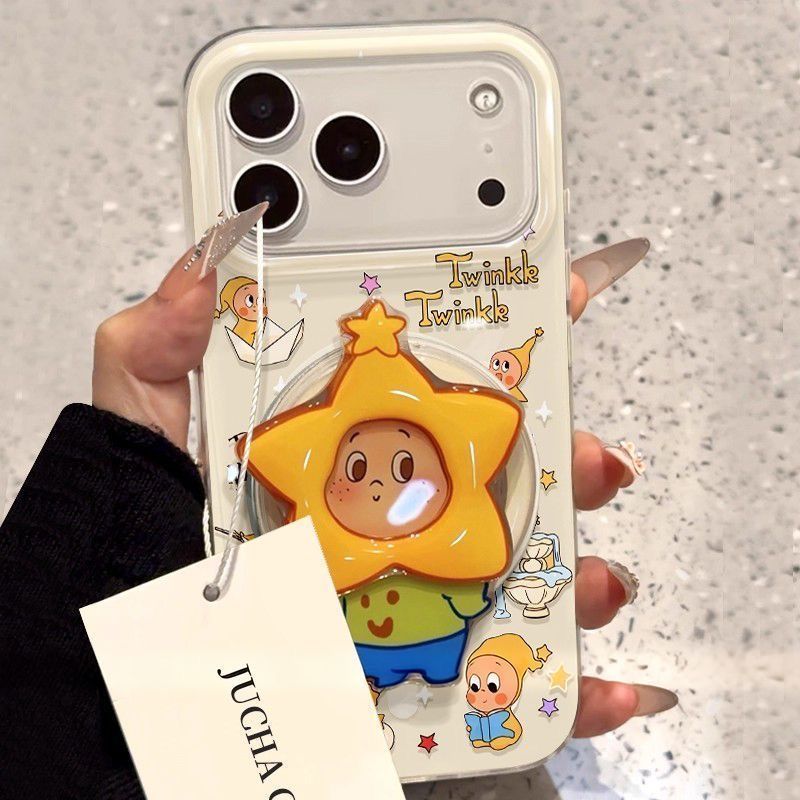 Ốp điện thoại Moon Star Villain Apple 17 16 / 15 / 14pro Phong cách mới iPhone13 Hai lớp Xs / 8 / 7p Chống