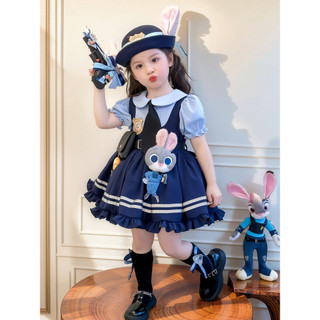 Bé Gái Thỏ Sĩ Quan Judy Quần Áo Trẻ Em Quần Áo Trẻ Em Đầm Công Chúa Gothic