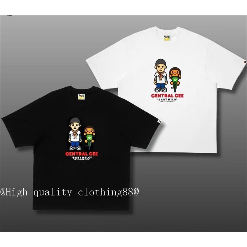 Áo Thun Ngắn Tay Nam Nữ Thiết Kế Nhân Vật Khỉ, Chất Liệu Cotton Nguyên Chất