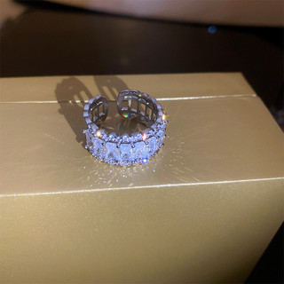 Shining Zircon Mở Nhẫn Nữ Cao Cấp Tính Khí Thời Trang Nhẫn Đồng Giá Rẻ Trang Sức Sang Trọng