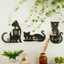 Sản phẩm mới Gothic Động Vật Hình Mèo Gỗ Tường Pha Lê Giá Để Đồ B & B Trang Trí Nhà Cửa Thủ Công