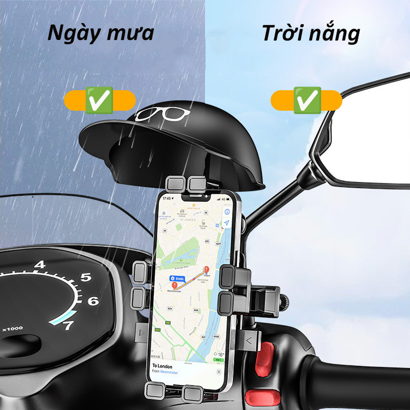 GIÁ KẸP điện thoại gắn trên xe máy,Giá Đỡ Điện Thoại Xe Máy,Cố định hình bạch tuộc, chống trượt và giảm xóc