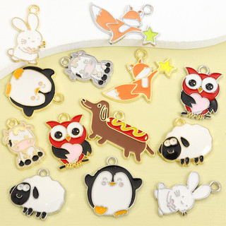Vòng cổ handmade động vật dễ thương từ hợp kim, phù hợp cho DIY thời trang, móc khóa và bông tai