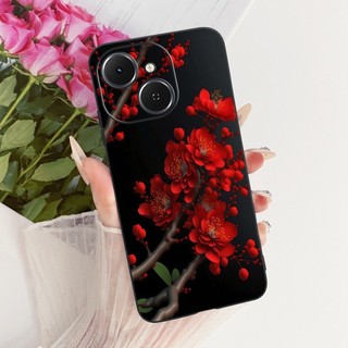 Vỏ Mới Cho Tecno Spark 40 40C Ốp Lưng KM5 KM4k Vỏ Hoa Thời Trang Bướm Silicon Mềm Vỏ Điện Thoại Cho Tecno Pop 10 Pro