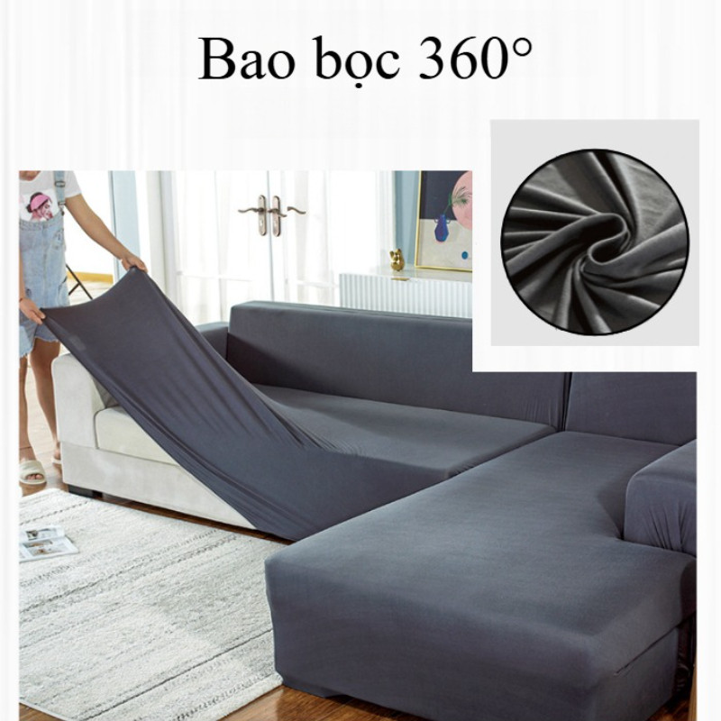 Vỏ Bọc Ghế Sofa 1-4 Chỗ - Vải Thun Căng Chống Trượt, Thiết Kế Đơn Giản Phù Hợp Mọi Không Gian