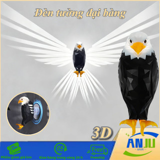 Đèn Đại Bàng 3D Điều Khiển Từ Xa - LED Cảm Ứng Nghệ Thuật, Trang Trí Không Gian Ấn Tượng