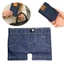Ví đựng thẻ hình quần jean Mini CODECOVED, Túi đựng thẻ đựng thẻ quần hai lần cổ điển di động sáng tạo Slim Kích thước nhỏ gọn có thể gập lại Túi thay đổi nam giới