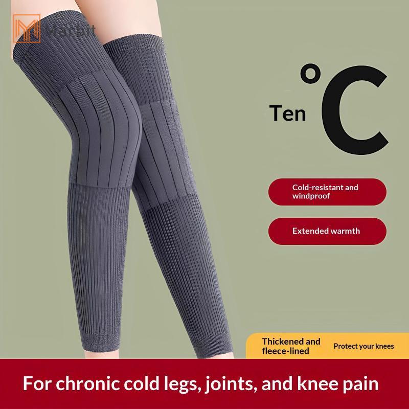 Khẩu trang bảo vệ đầu gối len cashmere dày, giữ ấm chân cho nam và nữ