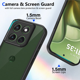 Dành Cho Motorola Moto Edge 60 / 60s / 60 Fusion 5G Ốp điện thoại Cứng Mờ Da-Cảm Giác Mềm Khung TPU Chống Sốc Mỏng