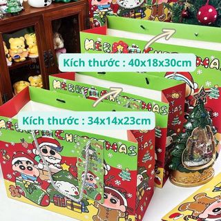 Túi Quà Giáng Sinh Noel Lớn Đựng Gift Đồ Lưu Niệm Tặng Người Yêu Bạn Thân Timo GQ14