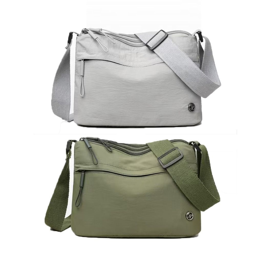 Túi đeo vai JUIC, Túi đeo chéo có dây đeo rộng có thể điều chỉnh bằng Nylon, Túi xách nữ có dây kéo dung tích lớn thông thường dành cho nữ