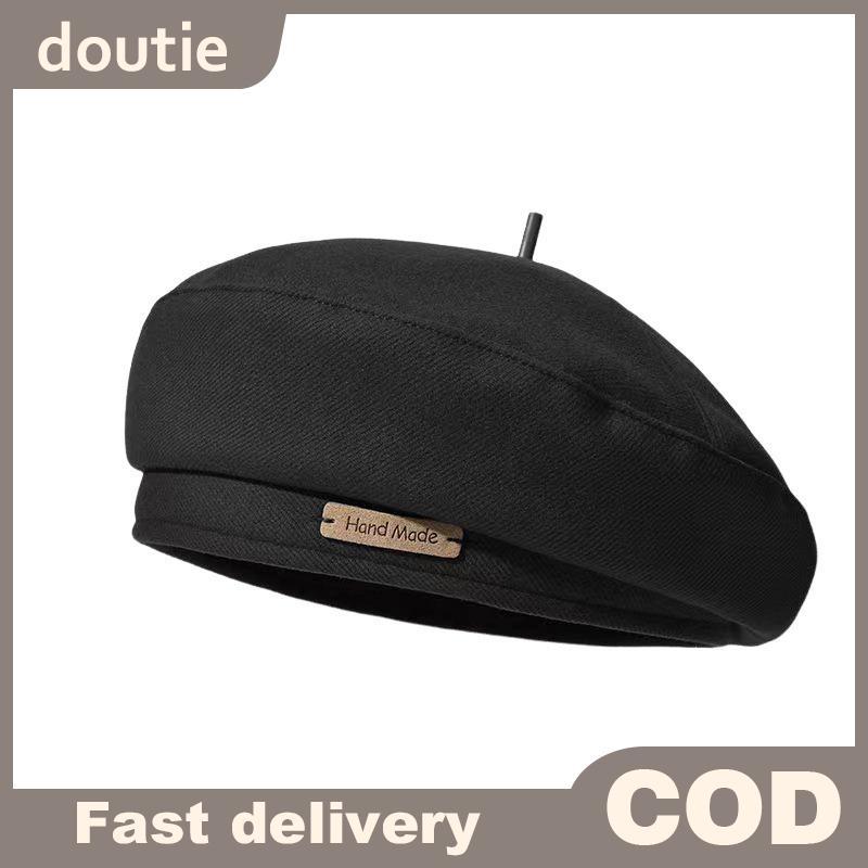 Doutie Cotton Nữ Mũ Nồi Mùa Đông Mũ Vintage Pháp Kẻ Sọc Top Họa Sĩ Mũ Thu Đông Phố Hình Bát Giác Mũ Nồi VN