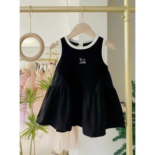 Váy xoè trơn hình in đơn giản cho bé gái từ 9-33kg