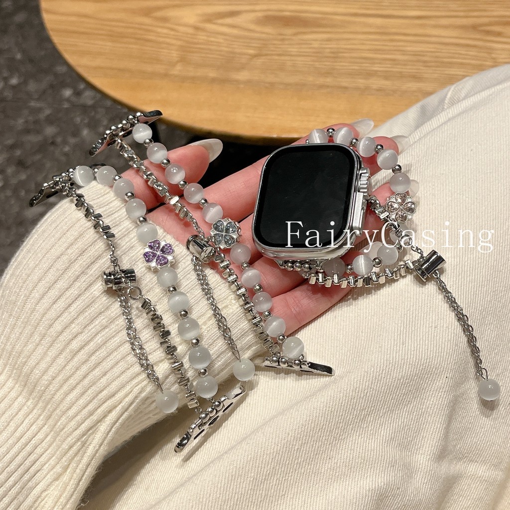 Dây đeo mắt mèo cho Apple Watch 49mm 38 40 44 45mm 46mm 42mm 41mm Vòng tay iWatch series 11 10 9 8 7 3 SE ultra 2-3 Dây đeo
