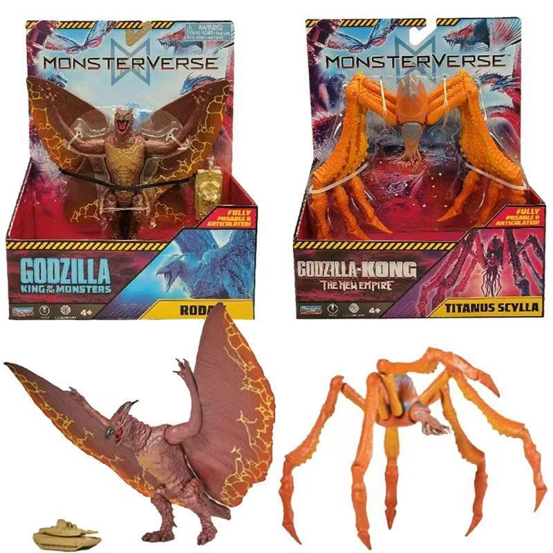 Godzilla 6 ′ ′ 6inch King of the Monsters Rodan, Titanus Scylla của Playmates Toys