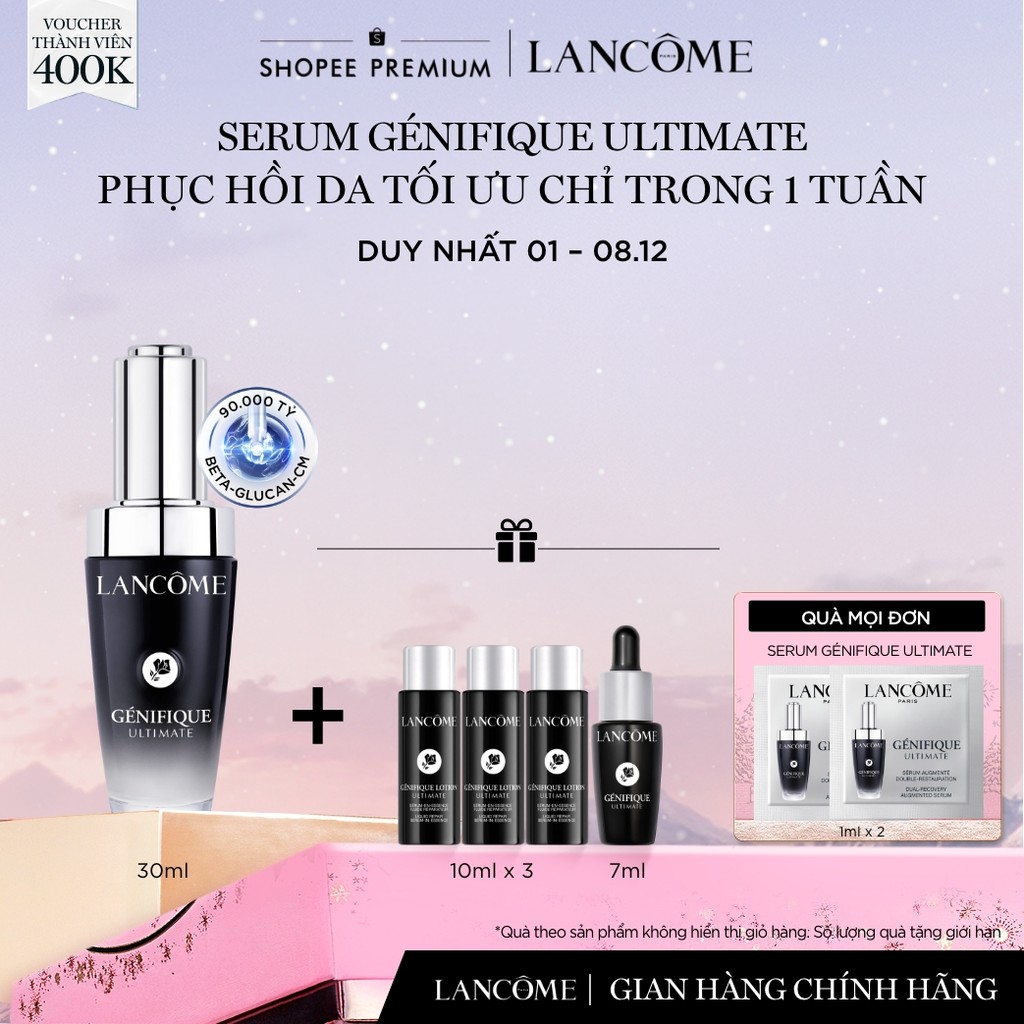 Serum Phục Hồi Da Tối Ưu Trong 1 Tuần Lancome Genifique Ultimate 30ml
