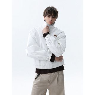 Áo khoác nam cotton retro với cổ lông thú và lót lông cừu, ấm áp và chất lượng cao