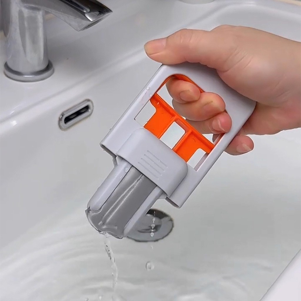 Cây lau nhà mini thay thế giẻ lau, tiện dụng cho bàn ăn, kính, nhà vệ sinh, kèm mút xốp