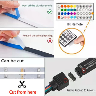 Đèn Led RGB Dải Đèn Led 1M-10M Có Điều Khiển Ứng Dụng Ruy Băng Linh Hoạt Luces Led Băng Cho Phòng Trang Trí Phòng Ngủ