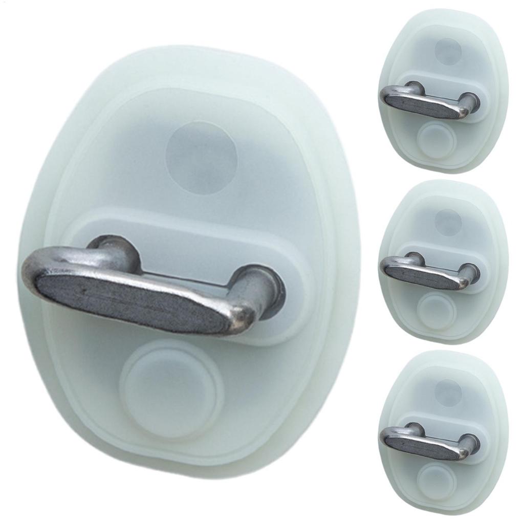 Car Door Strike Protector Car Door Lock Protective Cover Silicone Luminous Shock Absorption Pad for Most abrtedvn